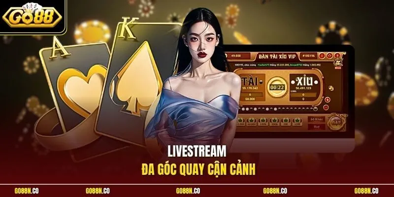 Livestream đa góc quay cận cảnh